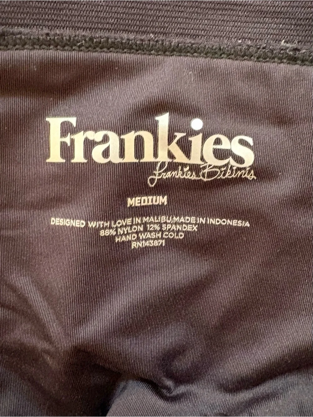 Frankies Bikinis black ribbed bikini 🖤 size M